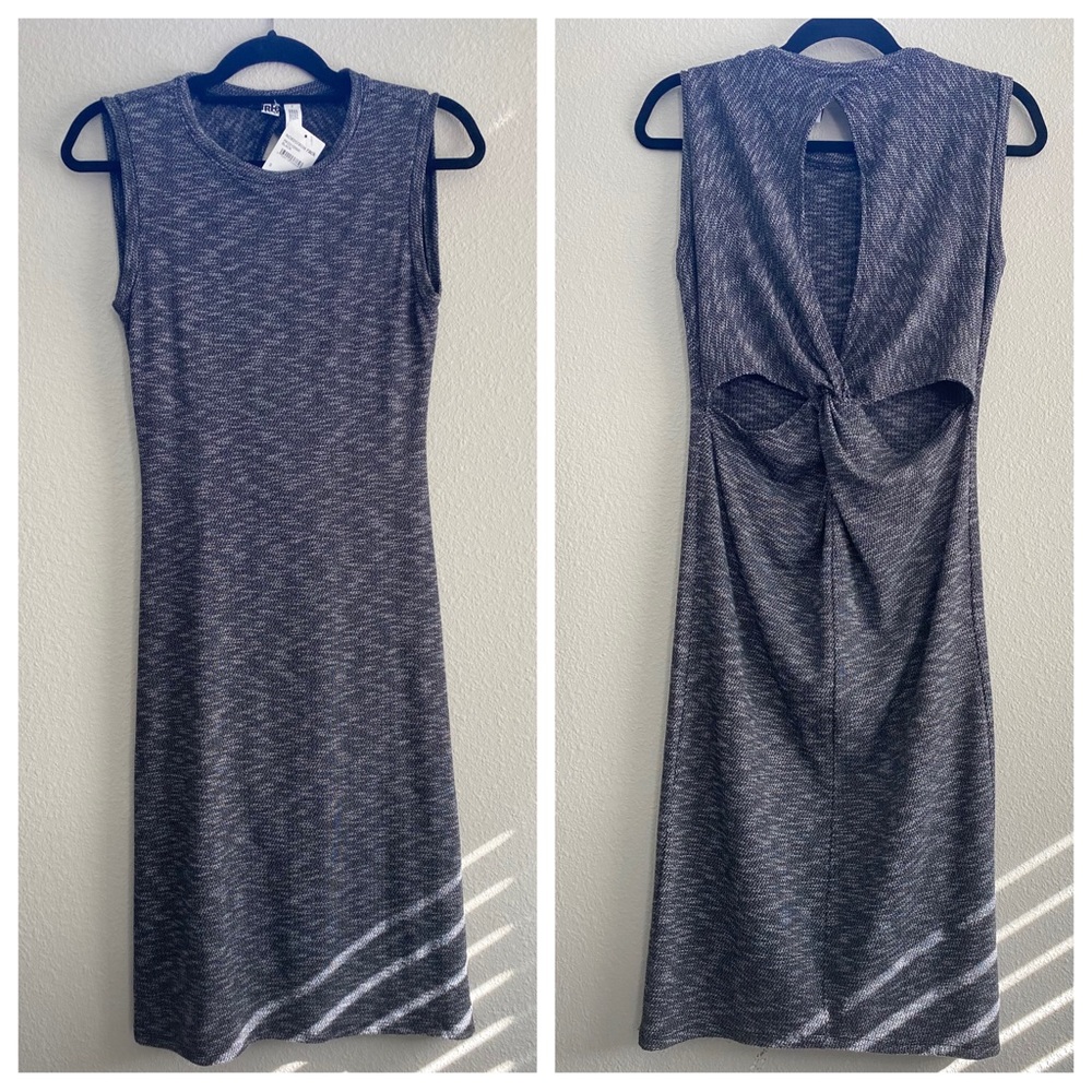 Free Press Dress Small Twist Back keyhole details, crew neck sleeveless grey
